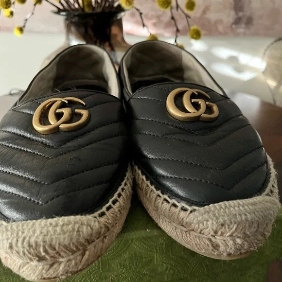 Gucci Shoes Gucci Leather Espadrille With Double G Poshmark - Main Image